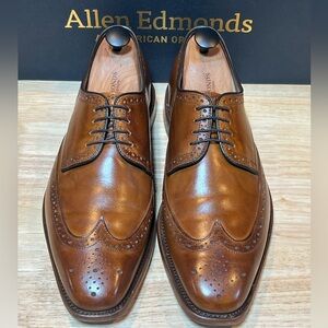 Allen Edmonds Bel Air Men's Brown Leather Wingtip Derbies Sz 9D Made In USA 🇺🇸
